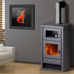 Poêle à bois avec four BELLEZA DELUXE F – 16 kW
